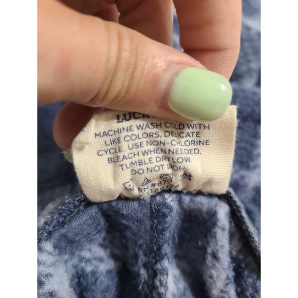 Lucky brand large men's blue plaid fleece pajama pants - Picture 5 of 9